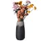 Uniquewise Contemporary Black Table Vase with Dripping Crystal Look and Scalloped Opening Design, 10 Inch QI004358.L - alternate 1